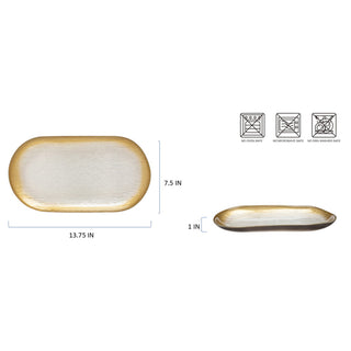 Penia 6610-2502060  Pearl White - Platter (Case Pack 12)