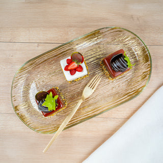 Penia 6610-2206004  Gold Foil Stripes- Platter (Case Pack 12)