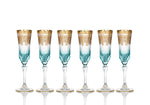 Barware Flute Glass 498 Blue (Case Pack 1)