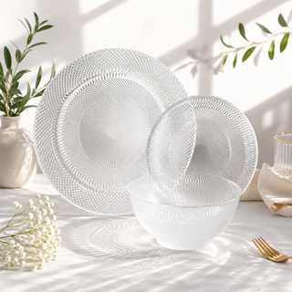 Quartz - 12Pc Dinnerware Clear (Case Pack 2)