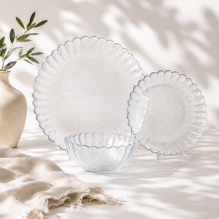 Lax -12 Pc Dinnerware Clear (Case Pack 2)