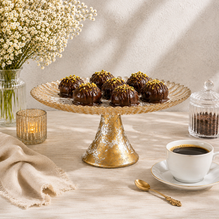 Astral  216001A - 2506006  Cake Stand - Gold Patched Foil (Case Pack 4)