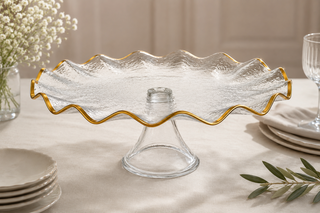 Doris 1903009 Cake Stand - Matte Gold Rim (Case Pack 4)