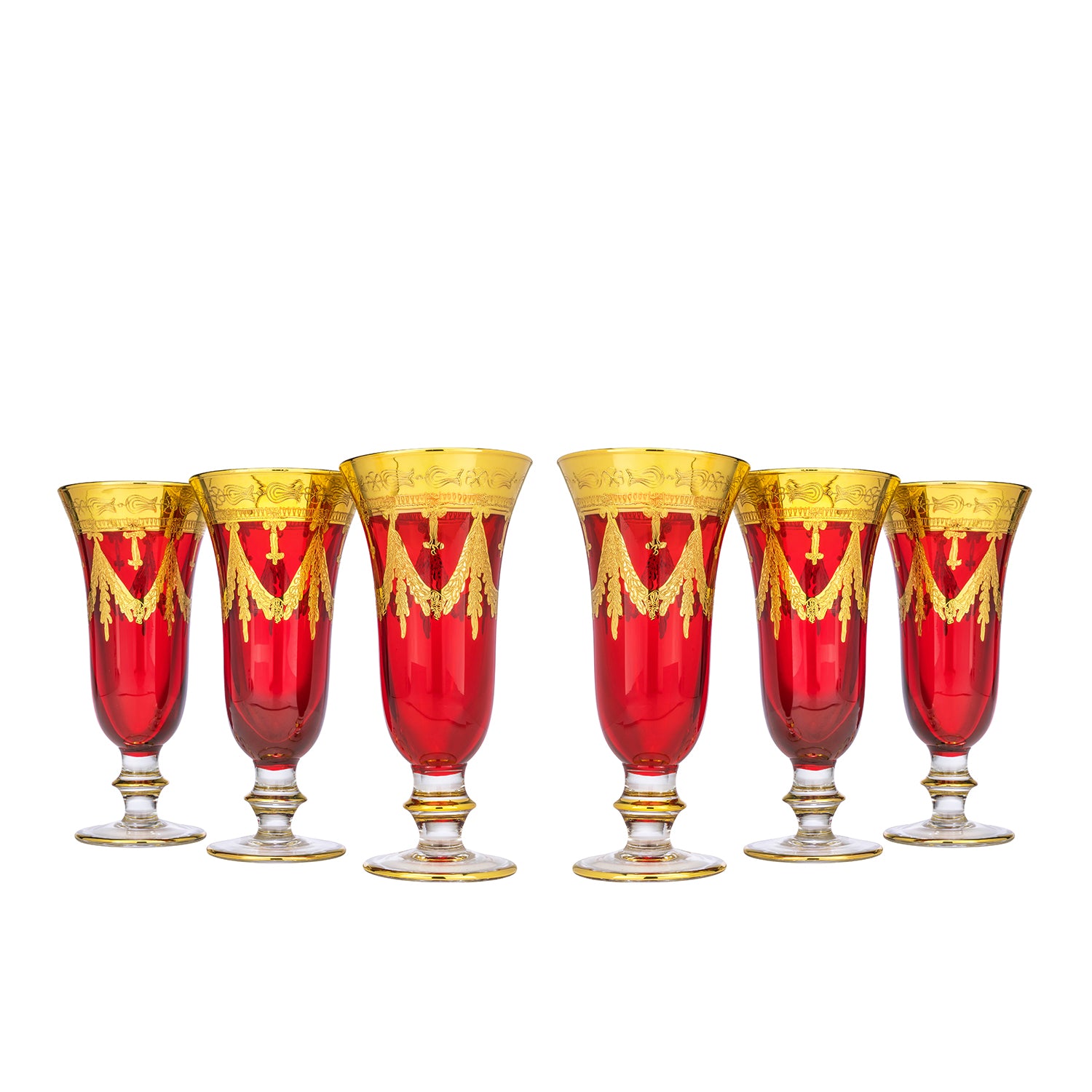 Bar ware Interglass Red Flute #12973 (Pack 1)