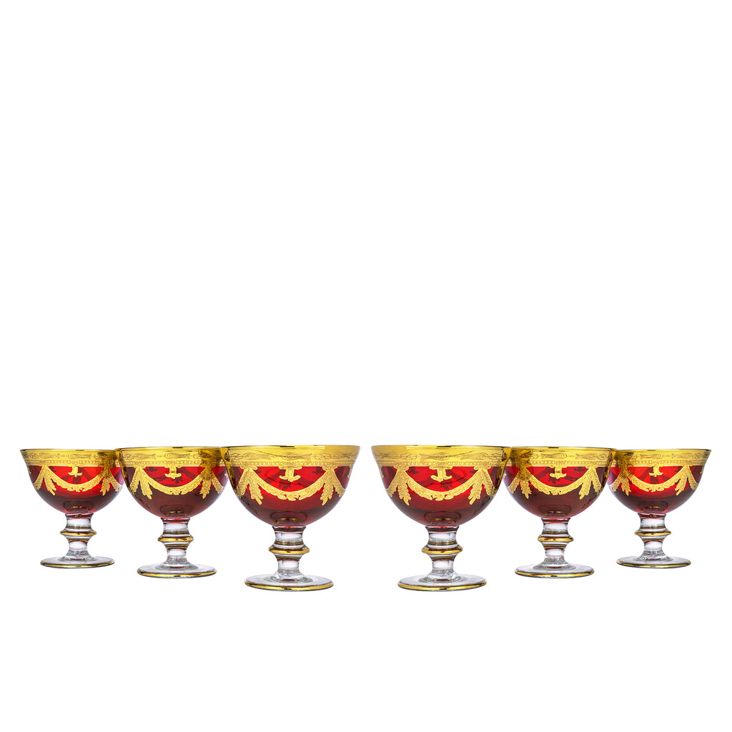 Bar ware Interglass Red Compote #12979 (Pack 1)