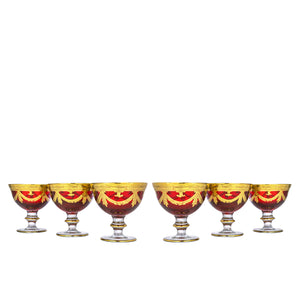 Bar ware Interglass Red Compote #12979 (Pack 1)