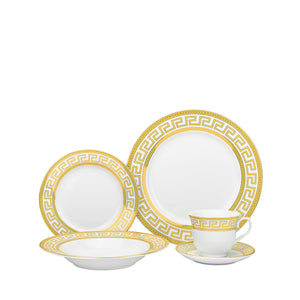 Greek key 2024 dinnerware set